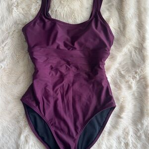 Elegant Purple One-Piece Swimsuit